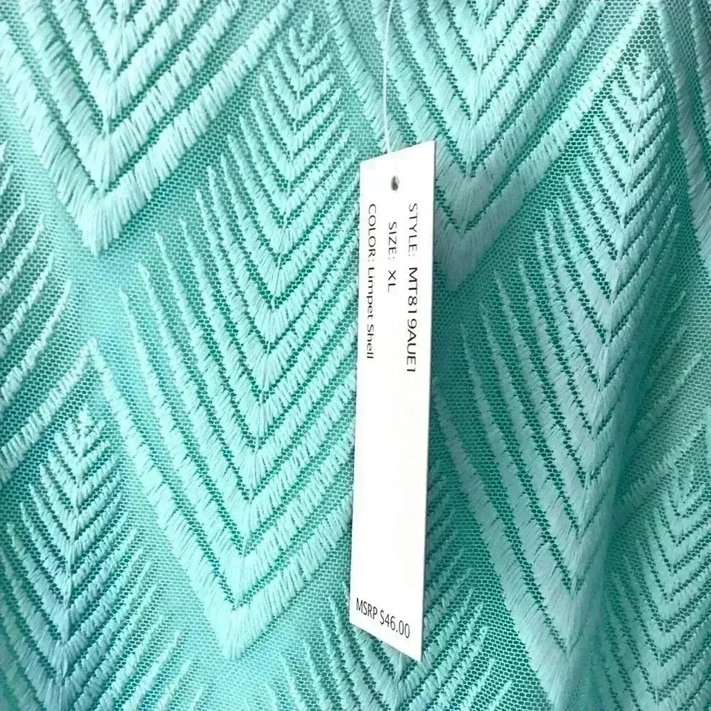 NWT Zac and Rachel tank top Beautiful sky blue tank top with draped back Size XL - Picture 8 of 8